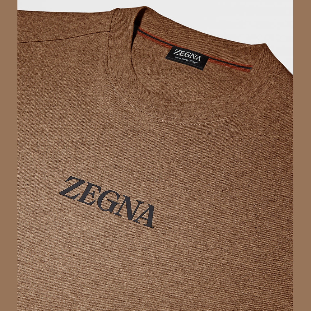 T-Shirt Zegna - Coton - Marron