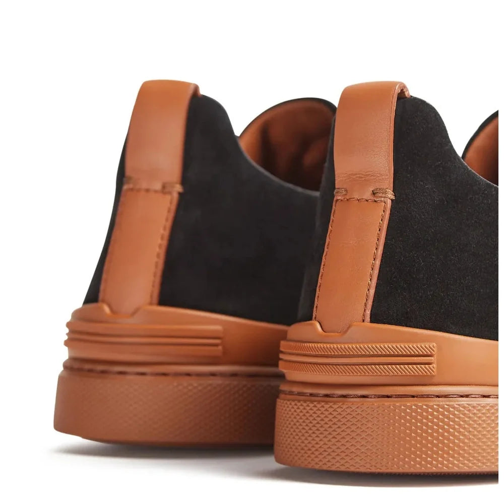Espadrilles Zegna - Triple Stitch™ SECONDSKIN - Laine - Noir/Marron