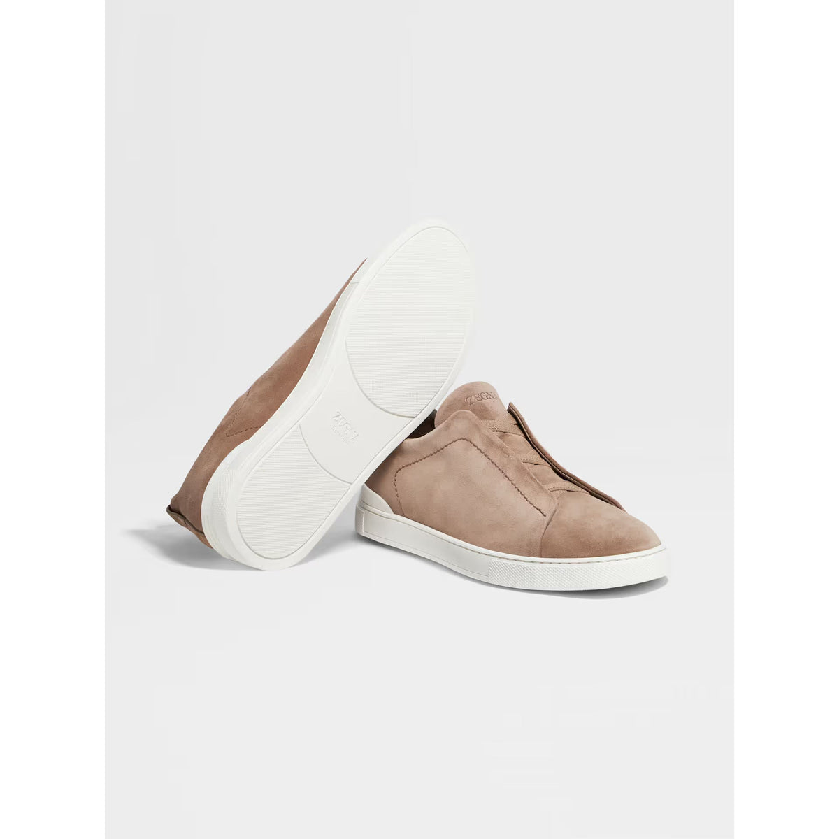 Espadrilles Zegna - Triple Stitch™ - Veau Velours - Beige Foncé