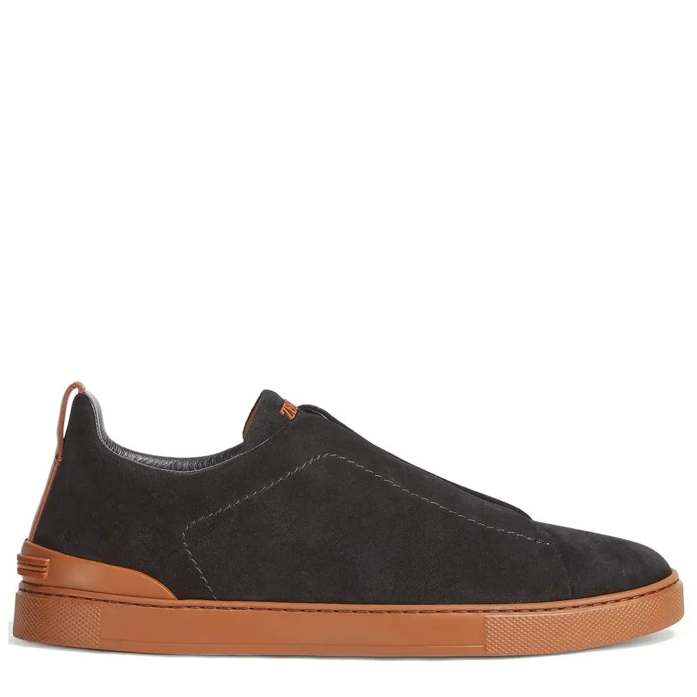 Espadrilles Zegna - Triple Stitch™ SECONDSKIN - Laine - Noir/Marron