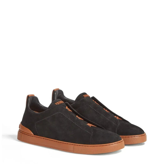 Espadrilles Zegna - Triple Stitch™ SECONDSKIN - Laine - Noir/Marron
