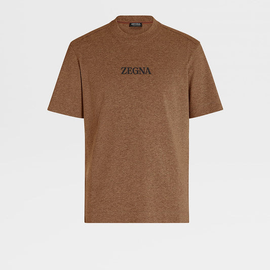 T-Shirt Zegna - Coton - Marron
