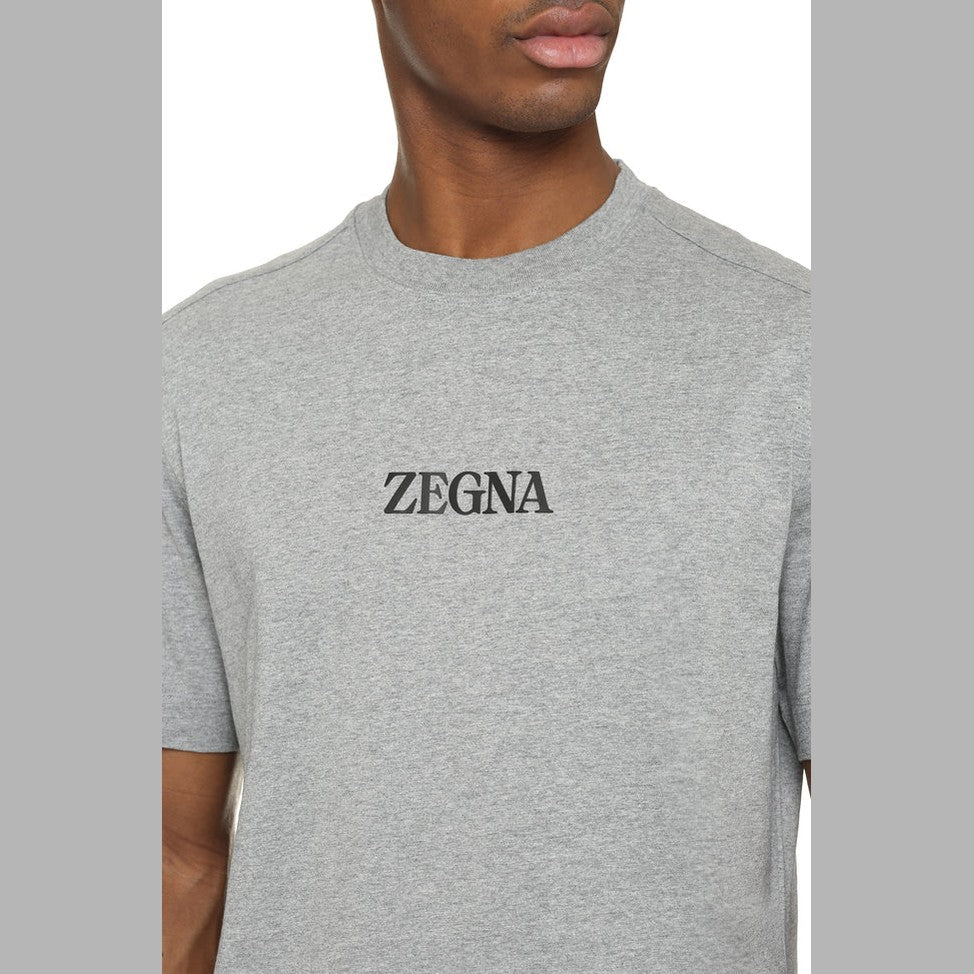 T-Shirt Zegna - Coton - Gris