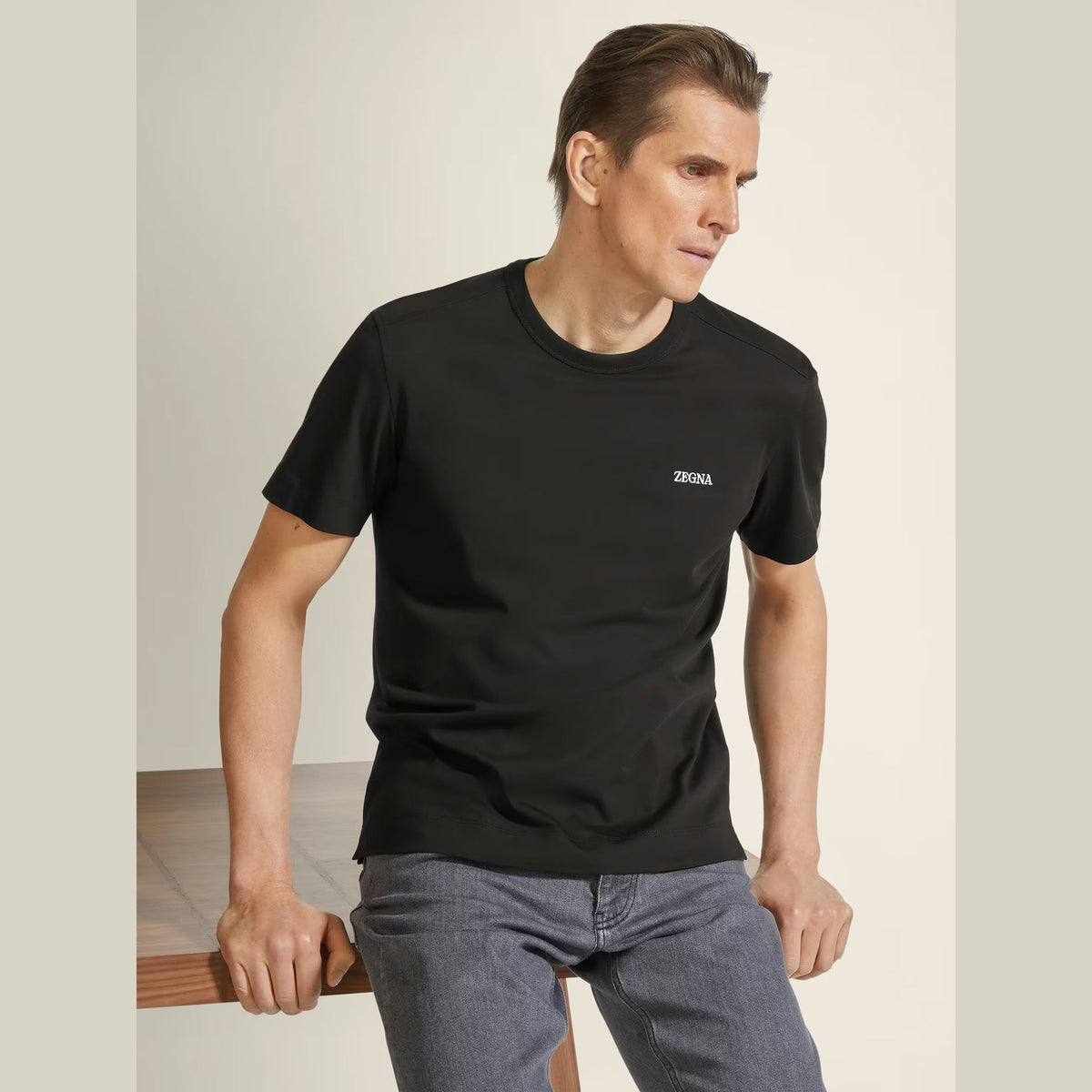 T-Shirt Zegna - Coton - Noir