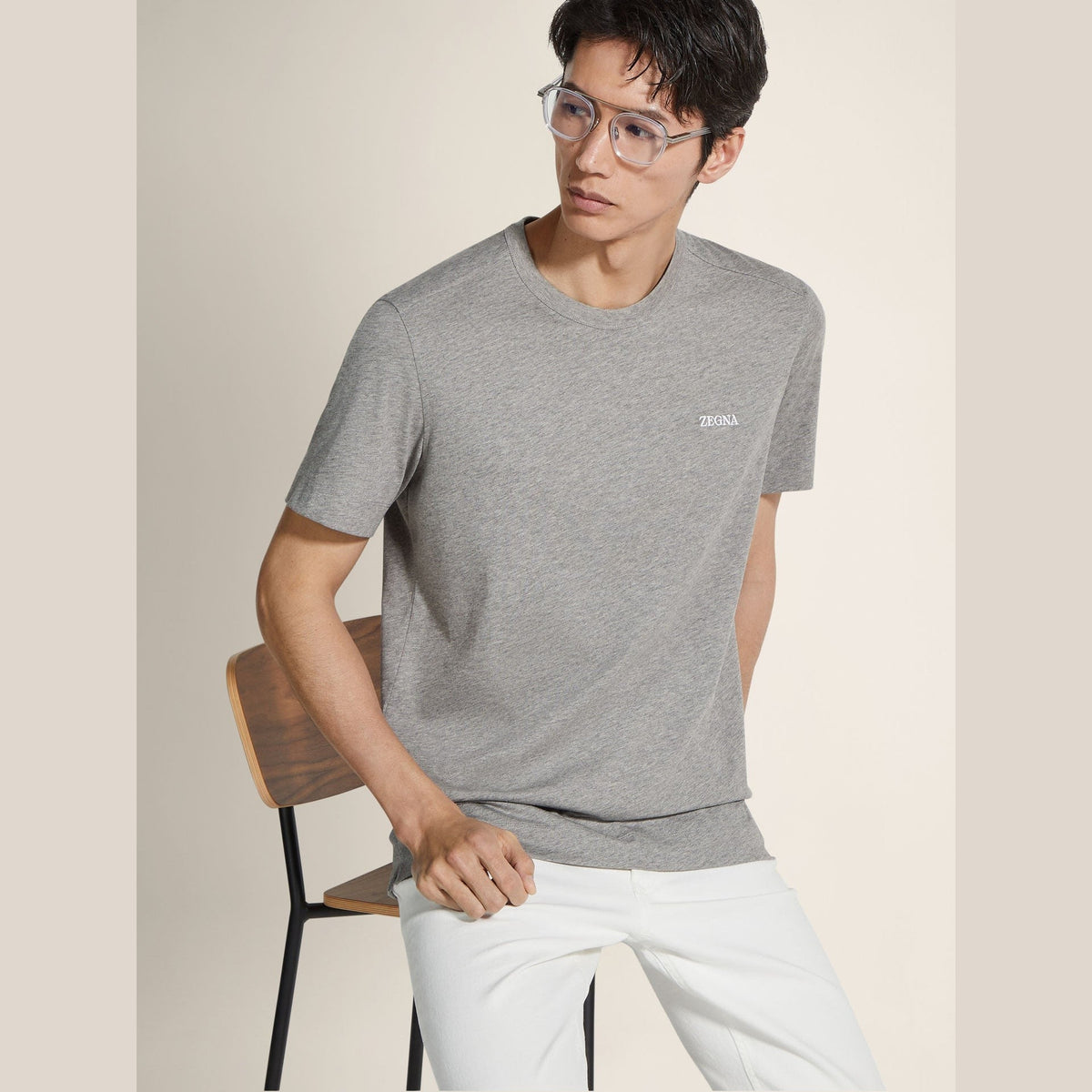 T-Shirt Zegna - Coton - Gris