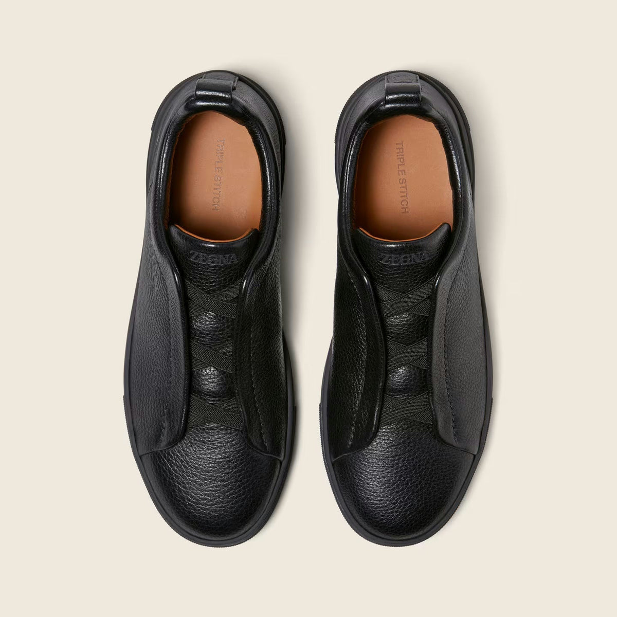 Espadrilles Zegna - Triple Stitch™ SECONDSKIN - En Cuir Noires