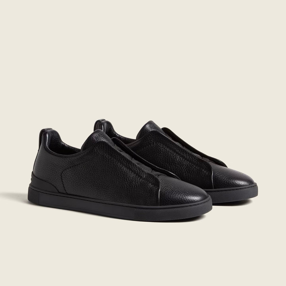 Espadrilles Zegna - Triple Stitch™ SECONDSKIN - En Cuir Noires