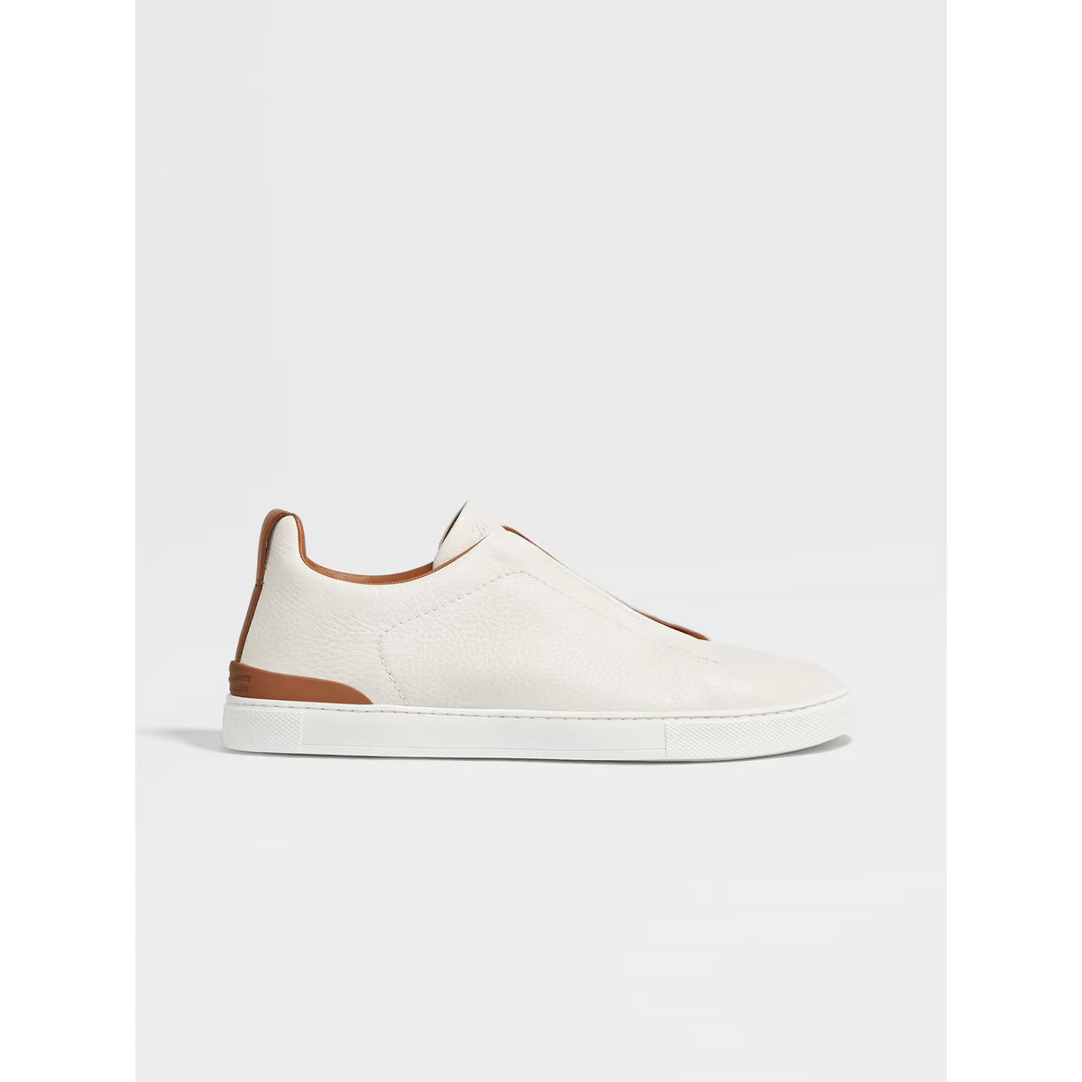 Espadrilles Zegna - Triple Stitch™ - Cuir de Cerf - Blanc / Camel