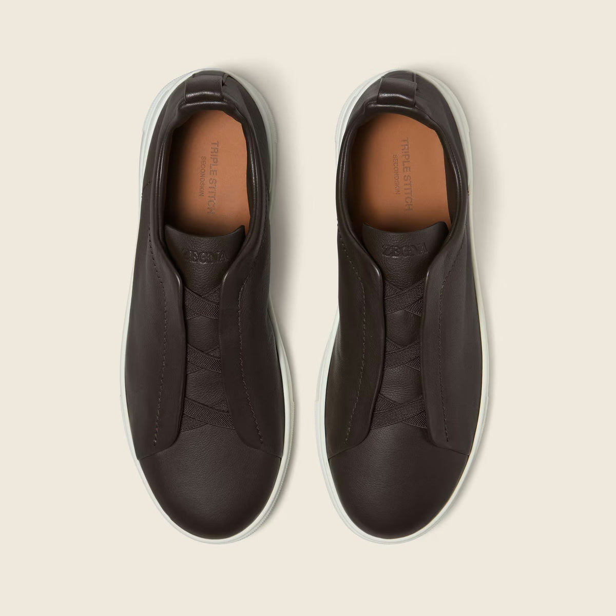 Espadrilles Zegna - - Triple Stitch™ SECONDSKIN - Marron Foncé