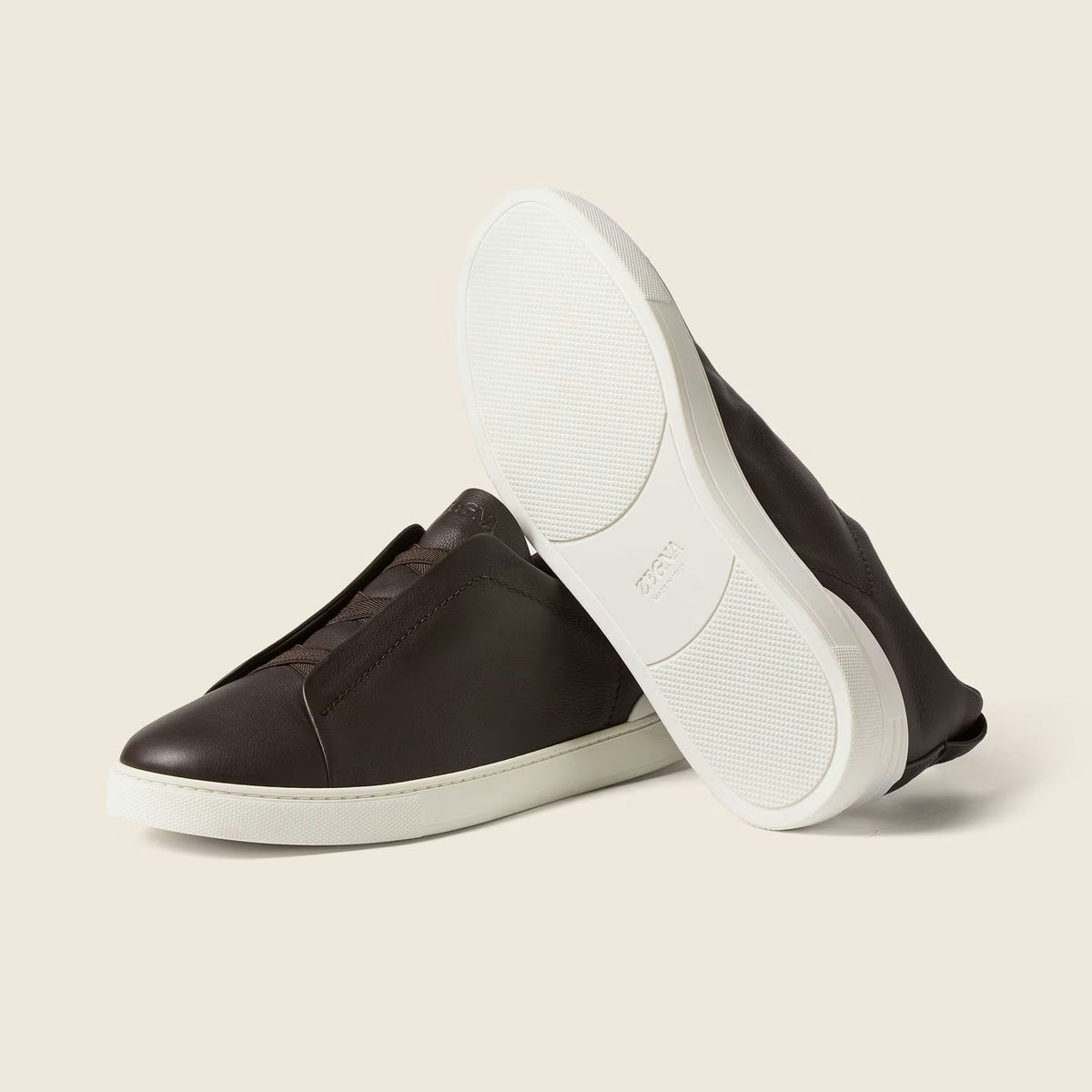 Espadrilles Zegna - - Triple Stitch™ SECONDSKIN - Marron Foncé