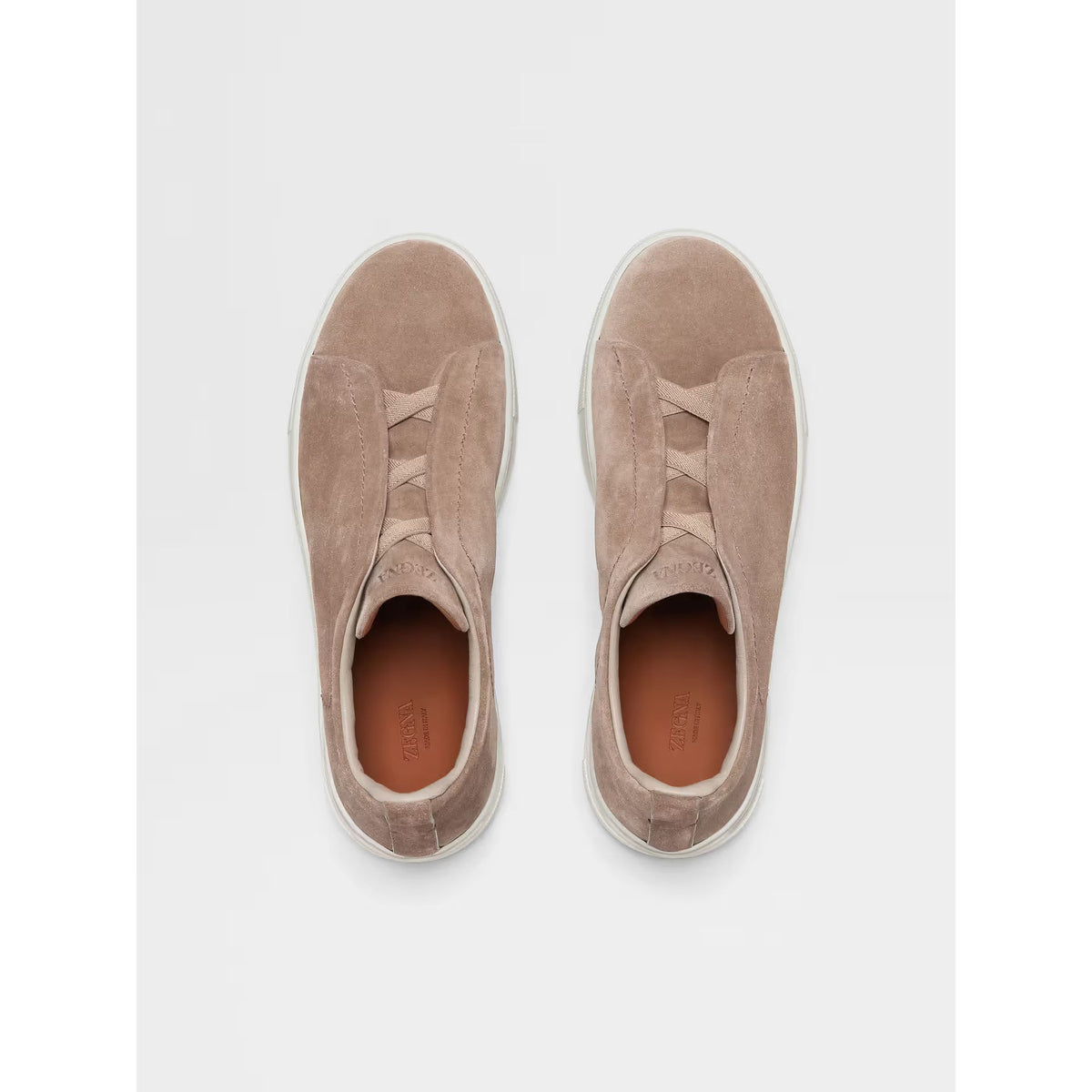 Espadrilles Zegna - Triple Stitch™ - Veau Velours - Beige Foncé