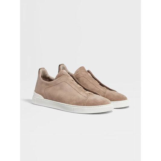 Espadrilles Zegna - Triple Stitch™ - Veau Velours - Beige Foncé