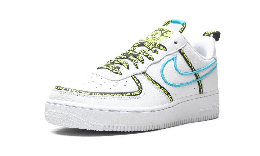 Nike Air Force 1 Low "Worldwide White / Blue Fury / Volt"