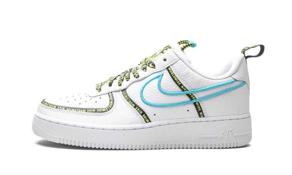 Nike Air Force 1 Low "Worldwide White / Blue Fury / Volt"