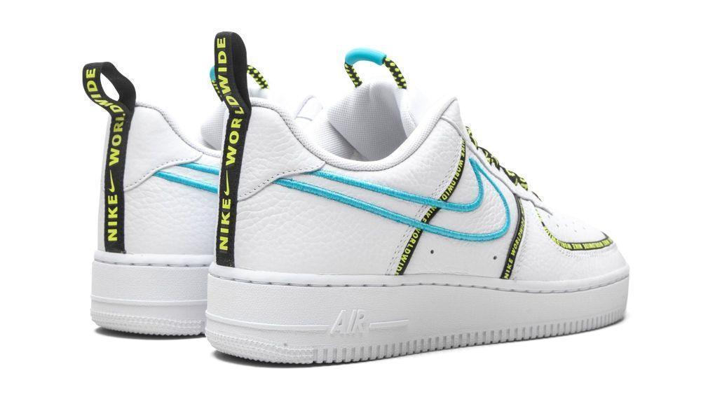 Nike Air Force 1 Low "Worldwide White / Blue Fury / Volt"