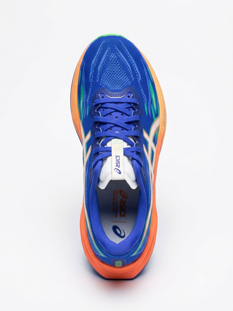 Asics Novablast 4 – Blue / Orange & Iridescent Teal