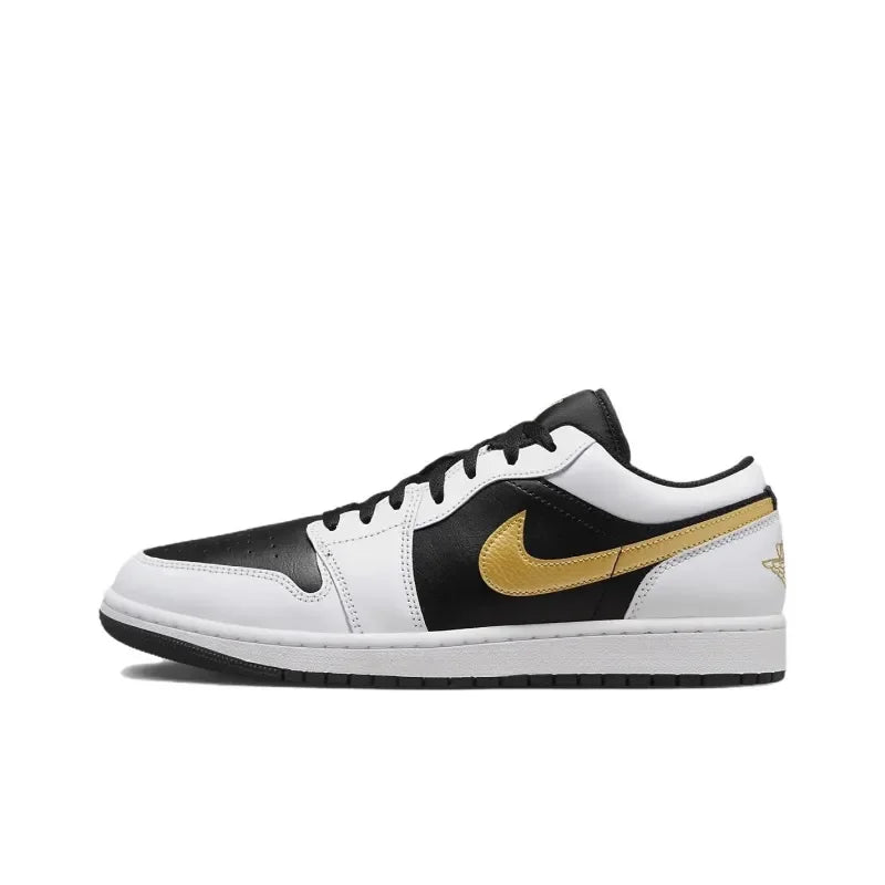 Air Jordan 1 Low "White Metallic Gold"