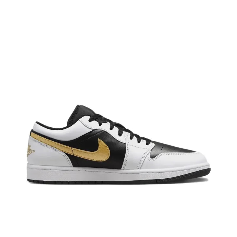 Air Jordan 1 Low "White Metallic Gold"
